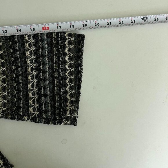 vintage 90s striped netted boho granola whimsygoth tie front cardigan - Picture 6 of 8